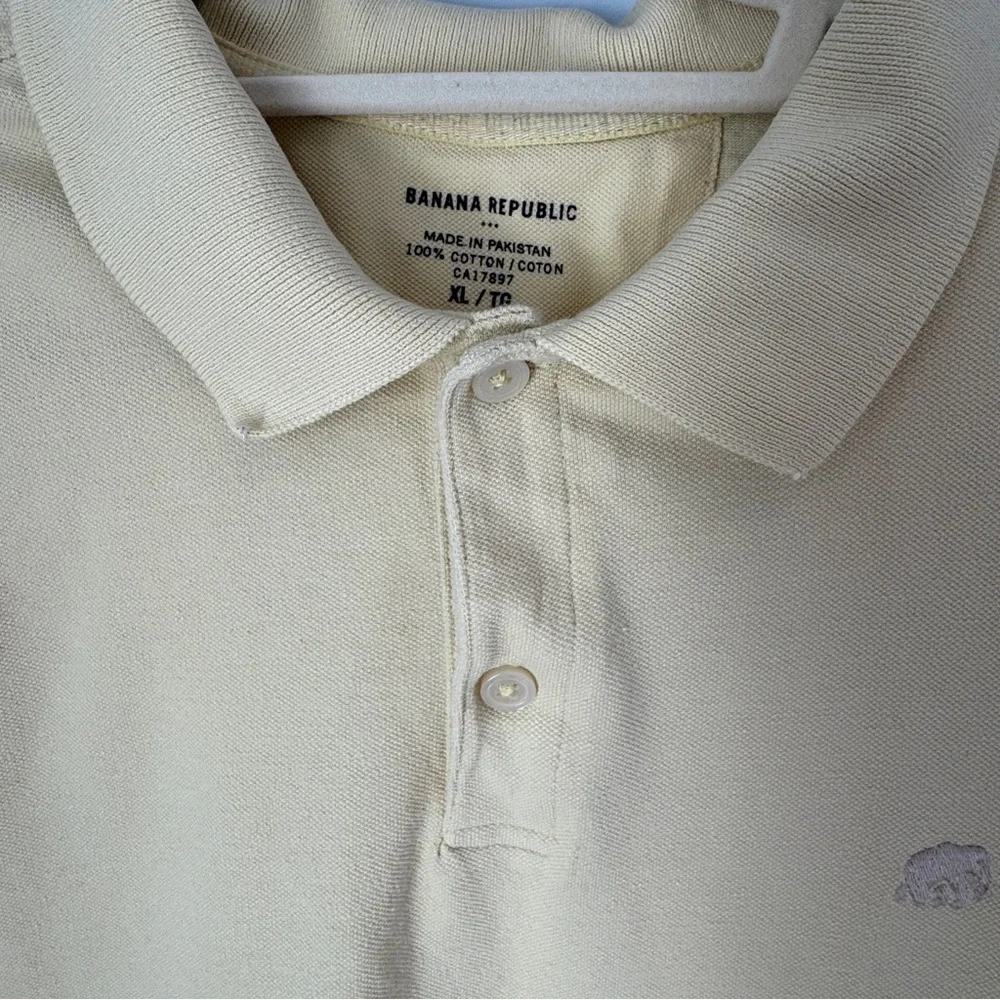 Banana Republic Yellow Men’s Short-sleeved Polo XL